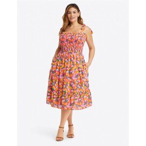 Draper James Casual | Taylor Smocked Dress In Orange Blossom Pink Dress